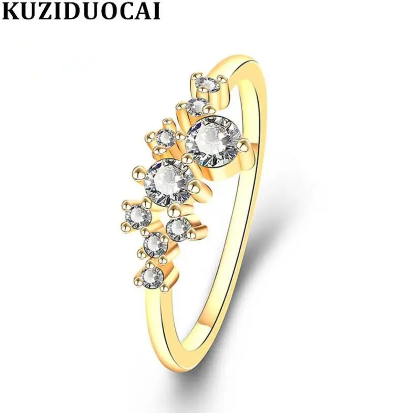 Kuziduocai New Hot Fashion Jewelry Zircon Stainless Steel Quaint laconic Starry Wedding Bride Party Rings For Women Girls R-921
Kuziduocai New Hot Fashion Jewelry Zircon Stainless Steel Quaint laconic Starry Wedding Bride Party Rings For Women Girls R-921