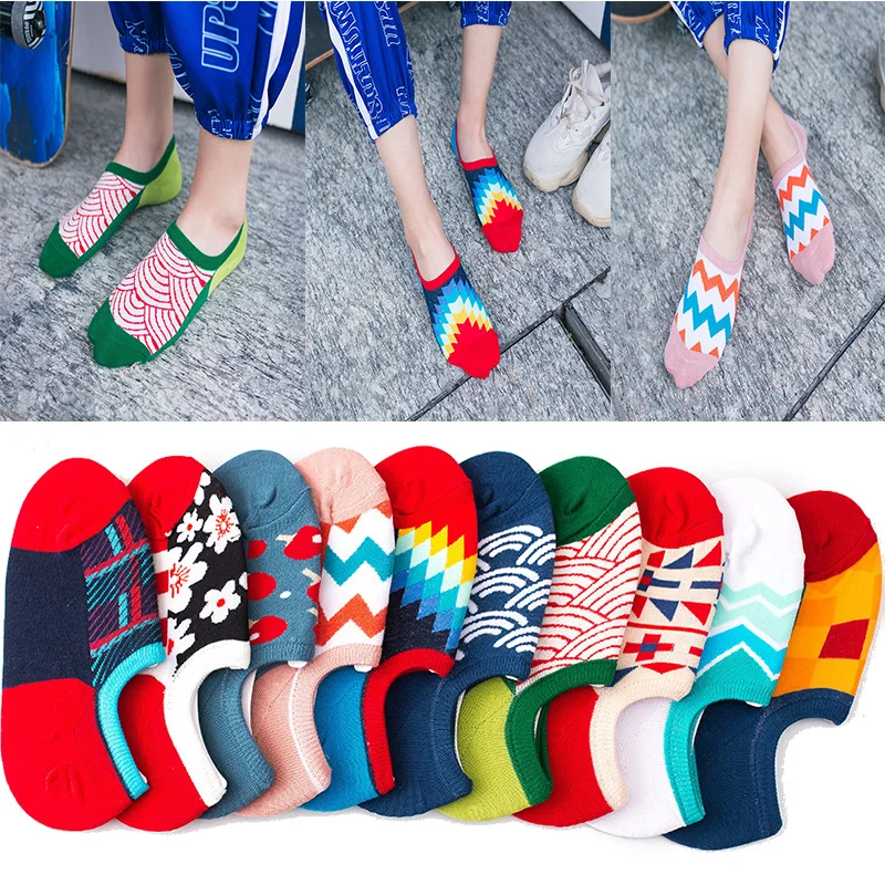 2019 New Summer Fashion Colorful Striped Plaid Combed Cotton Socks Invisible No Show Silicone Anti-slip Happy Funny Socks Women
2019 New Summer Fashion Colorful Striped Plaid Combed Cotton Socks Invisible No Show Silicone Anti-slip Happy Funny Socks Women
