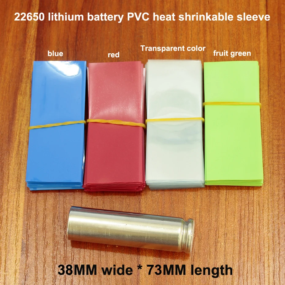 100pcs/lot 22650 lithium battery PVC heat shrinkable sleeve battery skin single section package battery insulation shrink film
100pcs/lot 22650 lithium battery PVC heat shrinkable sleeve battery skin single section package battery insulation shrink film