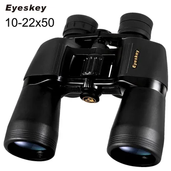EYESKEY 10-22x50 Binoculars 50mm objective lens variable focal length Aluminum alloy bracket BAK4 porro Prism FMC Telescope
EYESKEY 10-22x50 Binoculars 50mm objective lens variable focal length Aluminum alloy bracket BAK4 porro Prism FMC Telescope