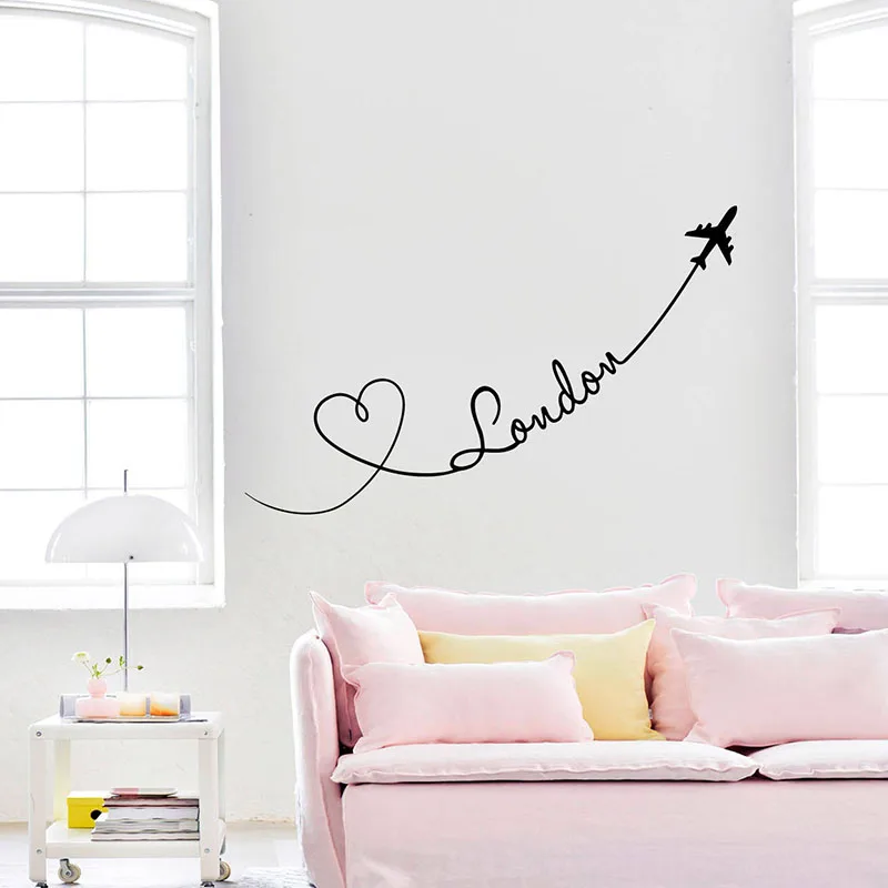 London Wall Decal Planes Hearts Love Travel Vinyl Stickers Home Decor Living Room Decoration Mural Vinyl Bedroom B028
London Wall Decal Planes Hearts Love Travel Vinyl Stickers Home Decor Living Room Decoration Mural Vinyl Bedroom B028
