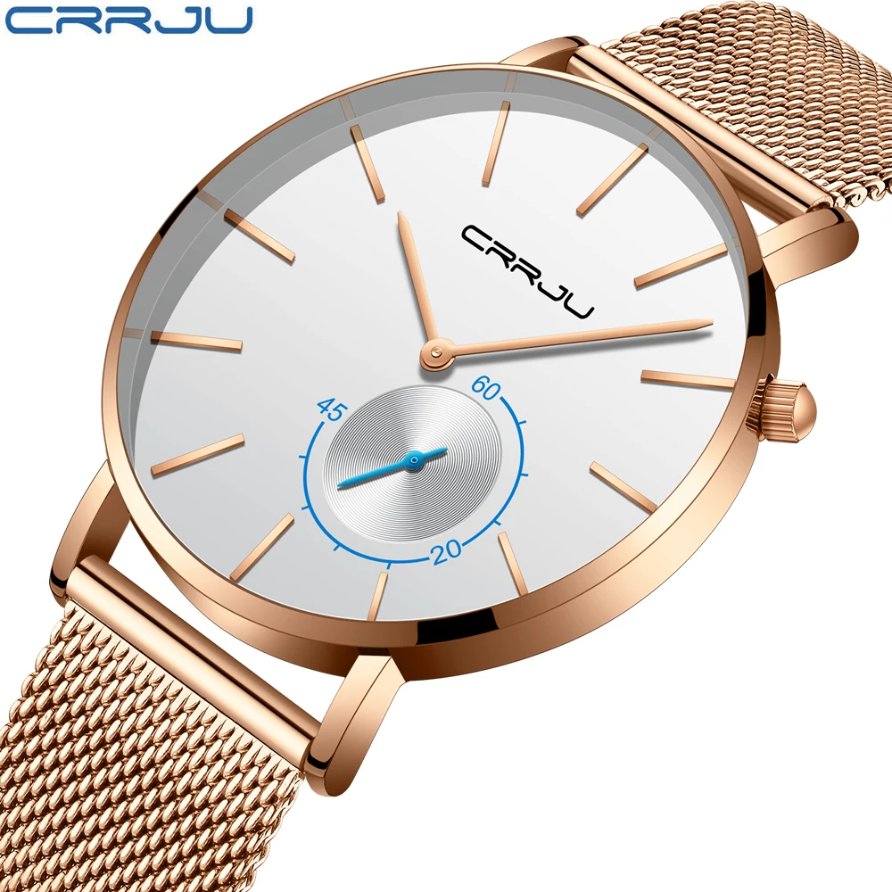 Fashion Mesh Watches Men Analog Dress Quartz Watch Luxury Brand Ultra Thin Business Rose Gold Men's Clock male Relogio Masculino |