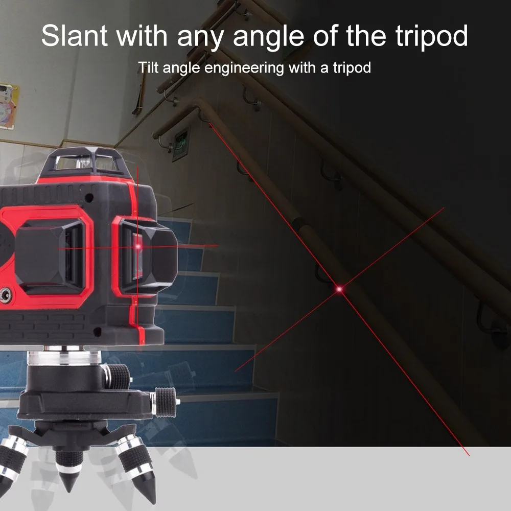 3D 12 Line LD Green Laser Level Meter 8 Line Red Laser Self Leveling Outdoor Indoor Slash Horizontal Vertical Cross Aluminum Box
3D 12 Line LD Green Laser Level Meter 8 Line Red Laser Self Leveling Outdoor Indoor Slash Horizontal Vertical Cross Aluminum Box