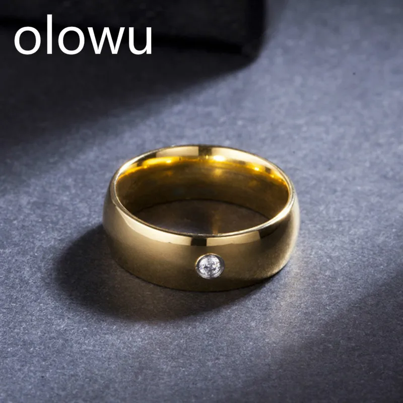 olowu Fashion Men Rings High Polishing Stainless Steel Gold Color Ring Jewelry Male Simple Style Zircon Crystal Ring Size 6-9
olowu Fashion Men Rings High Polishing Stainless Steel Gold Color Ring Jewelry Male Simple Style Zircon Crystal Ring Size 6-9