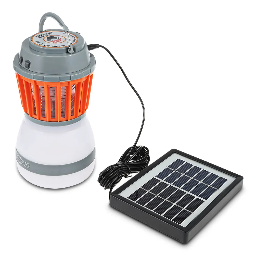 2-in-1 Portable LED Camping Light Mosquito Killer Lamp with Solar Panel USB Charging Pest Repeller Bug Killer for Outdoor Hiking
2-in-1 Portable LED Camping Light Mosquito Killer Lamp with Solar Panel USB Charging Pest Repeller Bug Killer for Outdoor Hiking