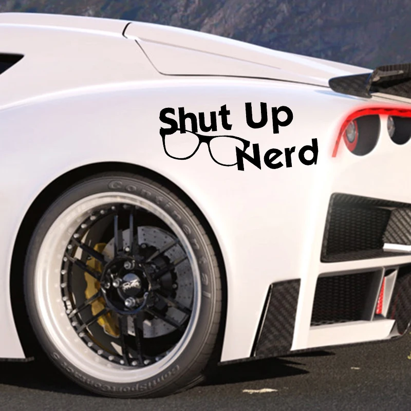 Смешные Милые интересные виниловые наклейки 15,5x6,6 см с надписью «Shut Up Nerd», мотоциклетные наклейки для стайлинга автомобиля
Смешные Милые интересные виниловые наклейки 15,5x6,6 см с надписью «Shut Up Nerd», мотоциклетные наклейки для стайлинга автомобиля