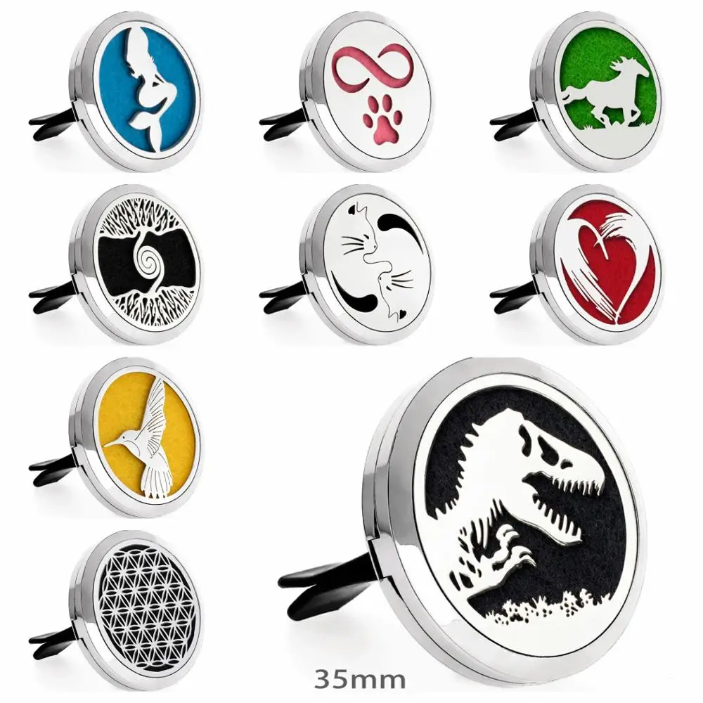 Dinosaur cat heart Mermaid Essential Oil Car Diffuser locket Vent Clip 316L Stainless Steel Perfume locket 35mm Magnetic 10Pads
Dinosaur cat heart Mermaid Essential Oil Car Diffuser locket Vent Clip 316L Stainless Steel Perfume locket 35mm Magnetic 10Pads