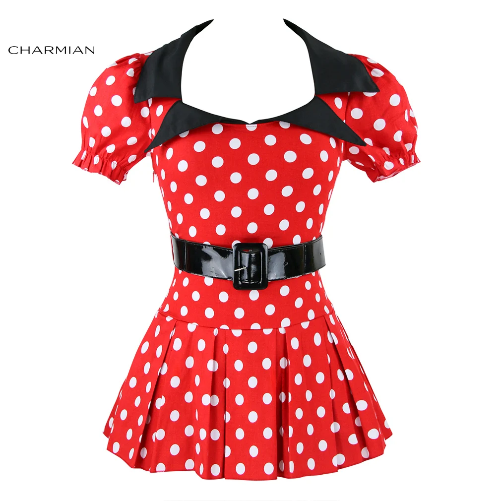 Charmian Lovely Girl's Minnie Mouse Halloween Costume Sexy Polka Dot Belted Dress Anime Cosplay Carnival Costume for Girls
Charmian Lovely Girl's Minnie Mouse Halloween Costume Sexy Polka Dot Belted Dress Anime Cosplay Carnival Costume for Girls