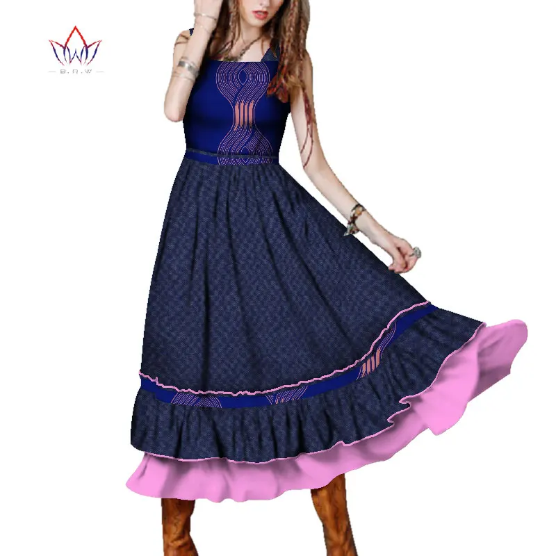 Free Size Fashion 2018 Denim Dresses for Women Dashiki African Print Clothing for Women bazin riche party dress WY1030
Free Size Fashion 2018 Denim Dresses for Women Dashiki African Print Clothing for Women bazin riche party dress WY1030