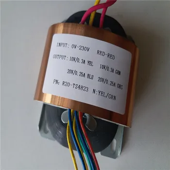 2*10V 0.3A + 2*20V 0.25A Transformer R Core R20 16VA custom transformer 230V copper shield for DAC pre-amplifier HIFI decoder
2*10V 0.3A + 2*20V 0.25A Transformer R Core R20 16VA custom transformer 230V copper shield for DAC pre-amplifier HIFI decoder