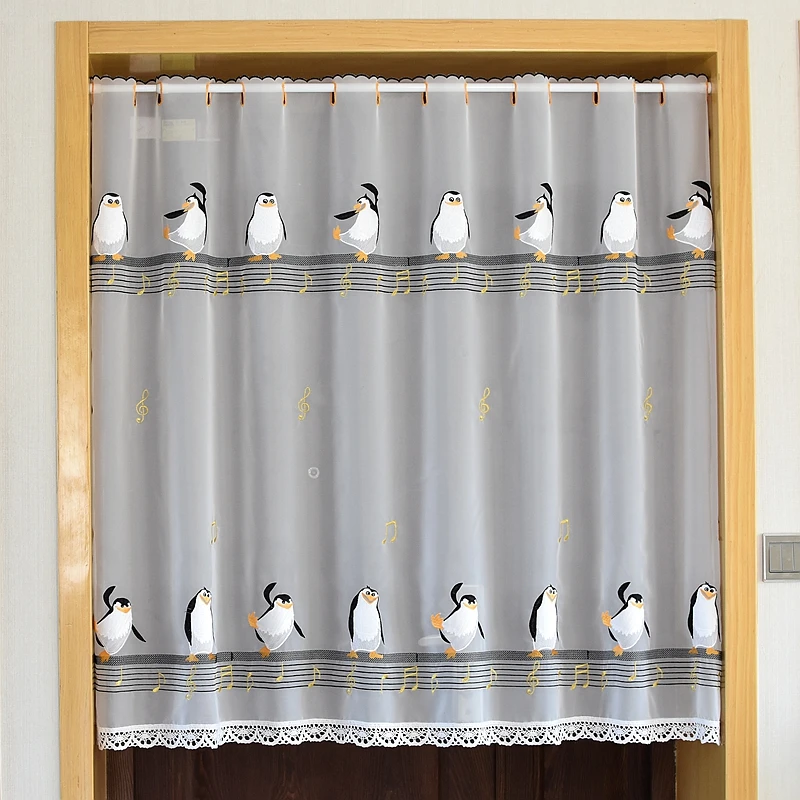 Half Curtain Cotton Cabinet Curtain Lace Embroidery Hem Lovely Penguins Christmas curtain Cupboard Curtain for Kitchen Door
Half Curtain Cotton Cabinet Curtain Lace Embroidery Hem Lovely Penguins Christmas curtain Cupboard Curtain for Kitchen Door