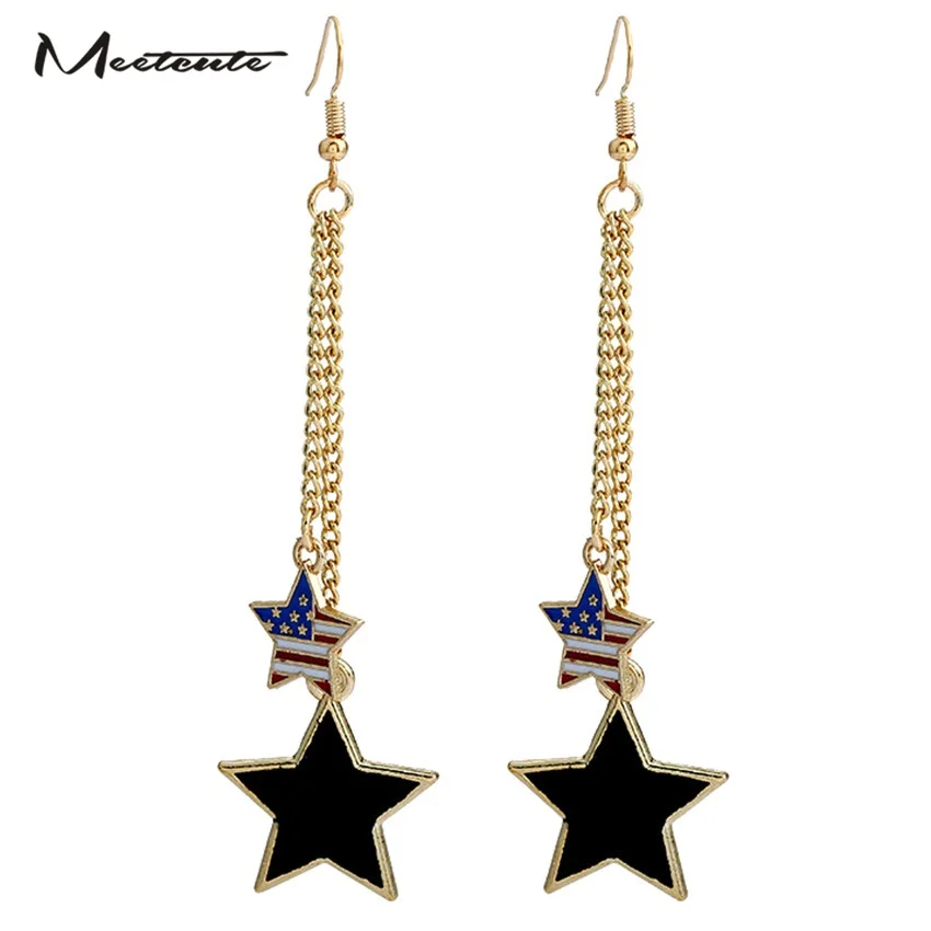 Meetcute Fashion American Flag Earrings Rhinestone Star Costume Jewelery Earrings For Women Fashion Long Earrings With Stones
Meetcute Fashion American Flag Earrings Rhinestone Star Costume Jewelery Earrings For Women Fashion Long Earrings With Stones