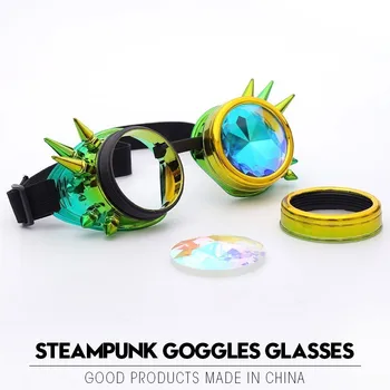 Dazzling Kaleidoscope Steam Punk Rivet Goggles Men Steampunk Vintage ABS Material Gothic Lenses Adult Sunglasses Women Glasses
Dazzling Kaleidoscope Steam Punk Rivet Goggles Men Steampunk Vintage ABS Material Gothic Lenses Adult Sunglasses Women Glasses