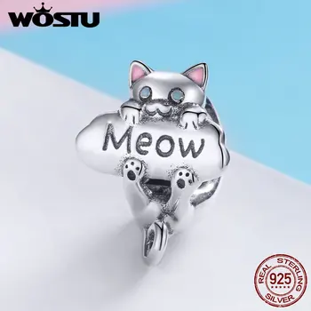 WOSTU New Fashion 925 Sterling Silver Hot Sell Lovely Cat Meow Charm fit Original Bracelet DIY Jewelry Making Gifts FIC874
WOSTU New Fashion 925 Sterling Silver Hot Sell Lovely Cat Meow Charm fit Original Bracelet DIY Jewelry Making Gifts FIC874