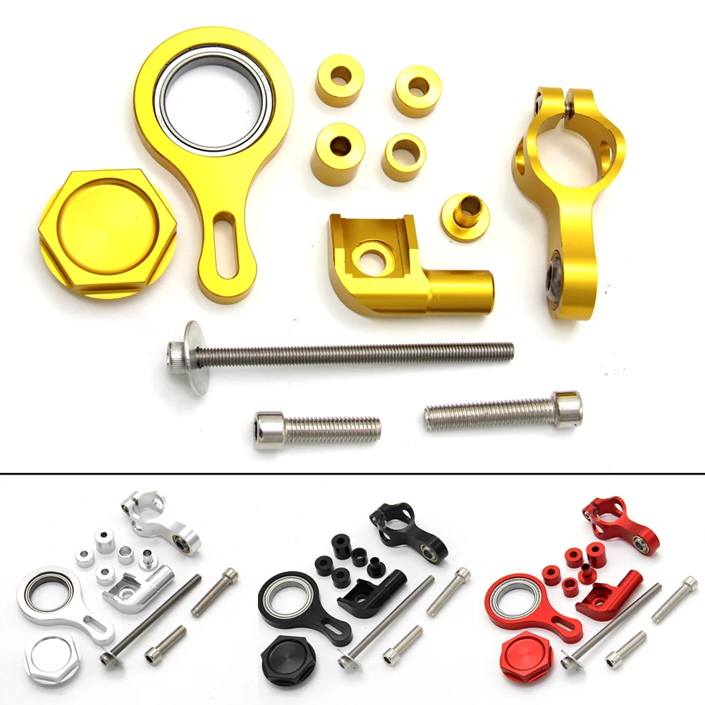 CNC Aluminum Adjustable Motorcycles Steering Stabilize Damper Bracket Mount Kit For YAMAHA YZF R6 2006-2017/ R1 2009-2012
CNC Aluminum Adjustable Motorcycles Steering Stabilize Damper Bracket Mount Kit For YAMAHA YZF R6 2006-2017/ R1 2009-2012