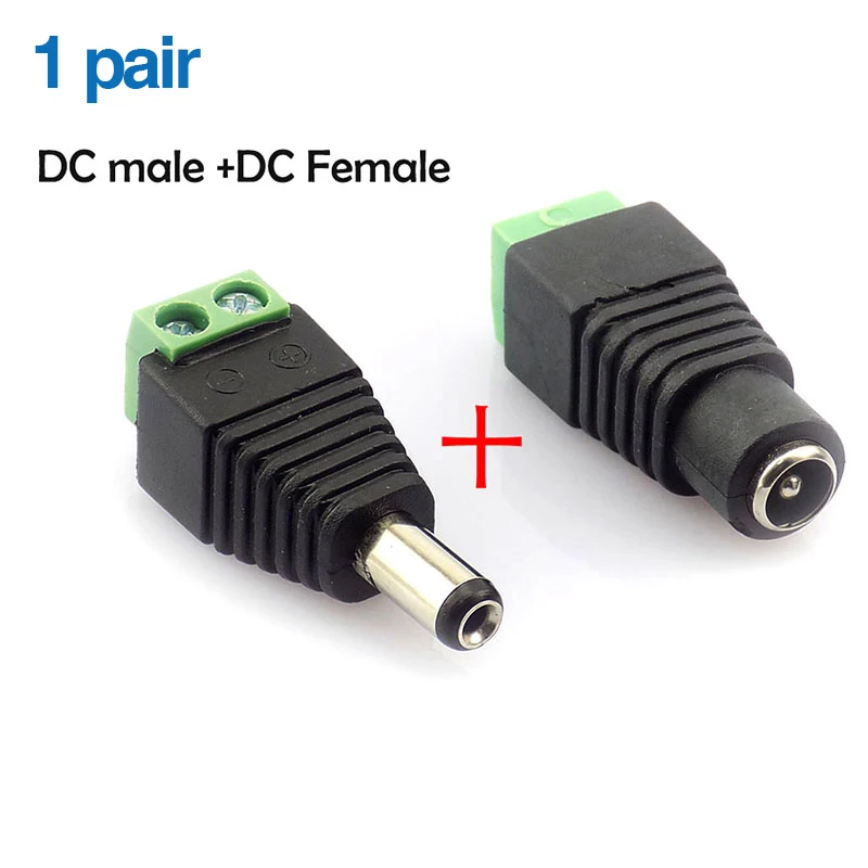 Female and Male DC Power Adapter Connector BNC Balun Connector for Coax CAT5 to CCTV Surveillance Video Camera
Female and Male DC Power Adapter Connector BNC Balun Connector for Coax CAT5 to CCTV Surveillance Video Camera