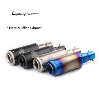 Universal 51MM Silencer Motorcycle Exhaust Muffler Pipe with Removable DB Killer Dirt Bike Scooter Escape Stainless Steel 320 mm
Universal 51MM Silencer Motorcycle Exhaust Muffler Pipe with Removable DB Killer Dirt Bike Scooter Escape Stainless Steel 320 mm