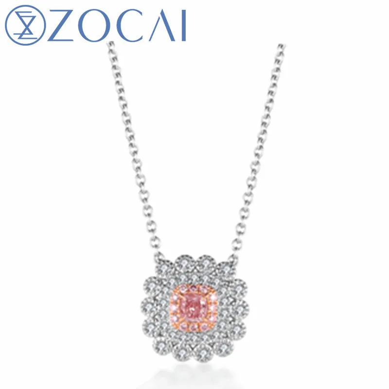 ZOCAI BRAND WEDDING NECKLACE REAL GIA CERTIFICATED 0.17 CT FANCY INTENSE PURPLISH PINK DIAMOND 18K WHITE GOLD PENDANT
ZOCAI BRAND WEDDING NECKLACE REAL GIA CERTIFICATED 0.17 CT FANCY INTENSE PURPLISH PINK DIAMOND 18K WHITE GOLD PENDANT