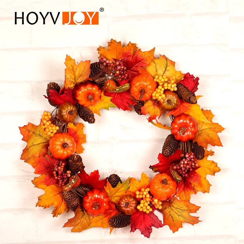 HOYVJOY Maple leaf Pumpkin Wreath Garlands Artifical Plants Halloween Decoration Hand on The Wall 45cm Diameter LED Design
HOYVJOY Maple leaf Pumpkin Wreath Garlands Artifical Plants Halloween Decoration Hand on The Wall 45cm Diameter LED Design