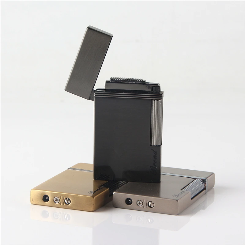 Cigarette Accessories Simple fashion Butane gas metal lighter Side wheel mode High-grade Ultra-thin cigar lighters
Cigarette Accessories Simple fashion Butane gas metal lighter Side wheel mode High-grade Ultra-thin cigar lighters