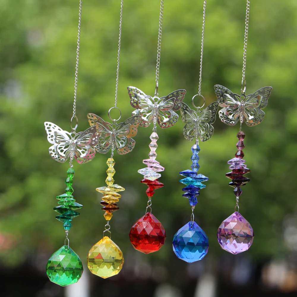 1PCS Chakra Crystal Suncatcher Ball Prism Handmade Butterfly Pendant Rainbow Maker Hanging Ornament
1PCS Chakra Crystal Suncatcher Ball Prism Handmade Butterfly Pendant Rainbow Maker Hanging Ornament