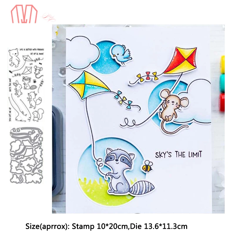 Mai Animal and Kite Metal Cutting Dies Stencils Cear Stamp for DIY Scrapbooking photo album Decorative Embossing DIY Paper Cards
Mai Animal and Kite Metal Cutting Dies Stencils Cear Stamp for DIY Scrapbooking photo album Decorative Embossing DIY Paper Cards