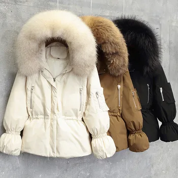 New Raccoon Big Fur Collar Winter jacket 2019 Fashion Slim Duck Warm Parka Outwear Female Loose Women Cotton Hooded Coat
New Raccoon Big Fur Collar Winter jacket 2019 Fashion Slim Duck Warm Parka Outwear Female Loose Women Cotton Hooded Coat