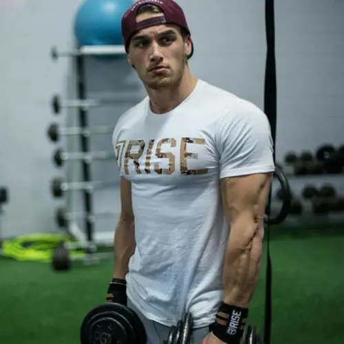 Men Short Sleeve Letter Print TShirt Muscular Fitness Bodybuilding O-Neck Tee T shirt Casual Tops 3 Colors 2019 New Arrivals
Men Short Sleeve Letter Print TShirt Muscular Fitness Bodybuilding O-Neck Tee T shirt Casual Tops 3 Colors 2019 New Arrivals