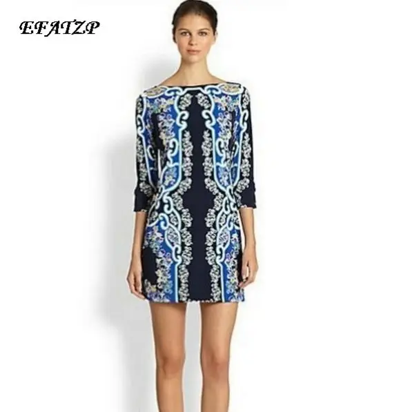 EFATZP New Spring Italy Designer Brand Dress Women's Back V Neck Blue Geometric Print Stretch Jersey Silk Dress
EFATZP New Spring Italy Designer Brand Dress Women's Back V Neck Blue Geometric Print Stretch Jersey Silk Dress
