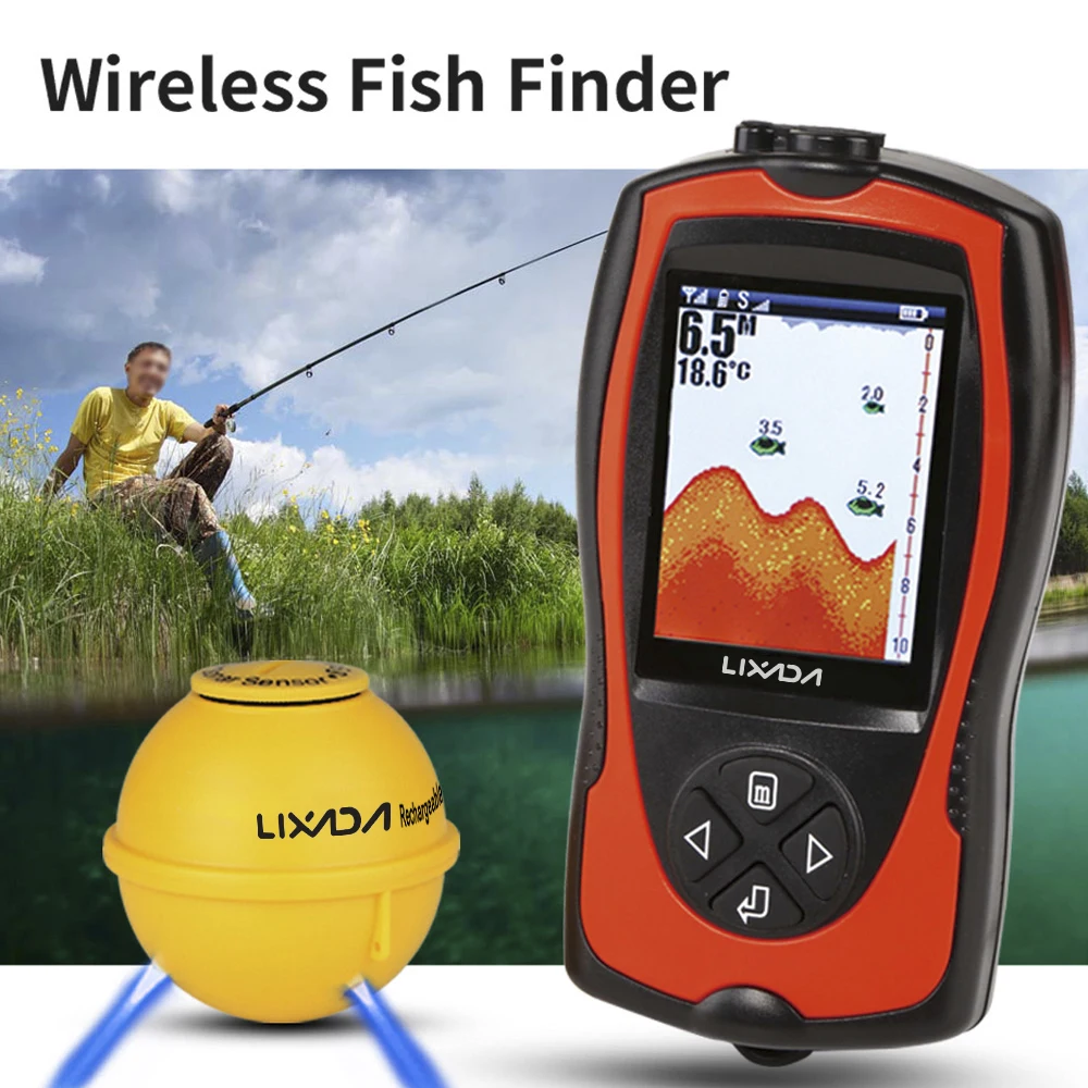 Lixada Wireless Sonar Transducer Fish Finder 2-in-1 2.4inch Depth Locator Fish Detector Alarm 45M Depth Russia/english Language
Lixada Wireless Sonar Transducer Fish Finder 2-in-1 2.4inch Depth Locator Fish Detector Alarm 45M Depth Russia/english Language