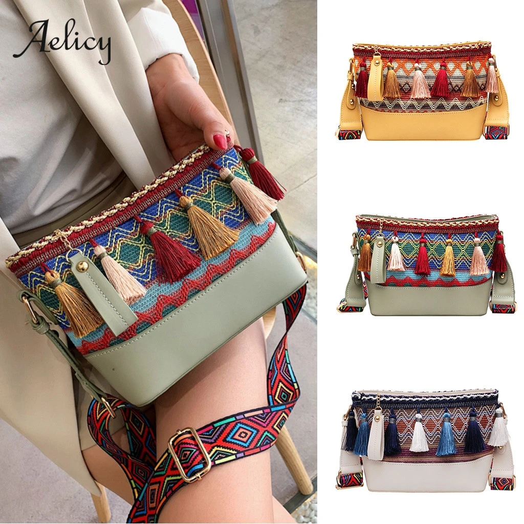 Aelicy Vintage Ethnic Messenger Bag Women Tassel Shoulder Bag Female National Bag Mujer Embroidered Crossbody Bag Colorful Strap
Aelicy Vintage Ethnic Messenger Bag Women Tassel Shoulder Bag Female National Bag Mujer Embroidered Crossbody Bag Colorful Strap
