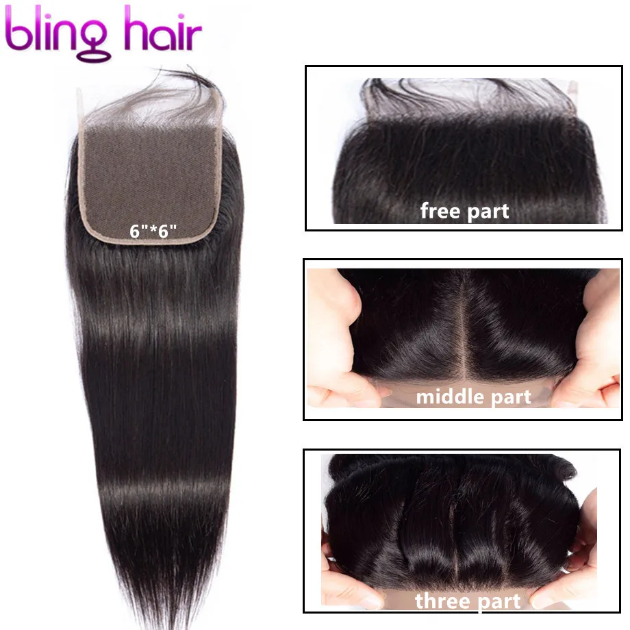 Bling Hair 6x6 Swiss Lace Closure Brazilian Straight Human Hair Closure With Baby Hair Free/Middle/Three Part 8-22 Inch Non Remy
Bling Hair 6x6 Swiss Lace Closure Brazilian Straight Human Hair Closure With Baby Hair Free/Middle/Three Part 8-22 Inch Non Remy