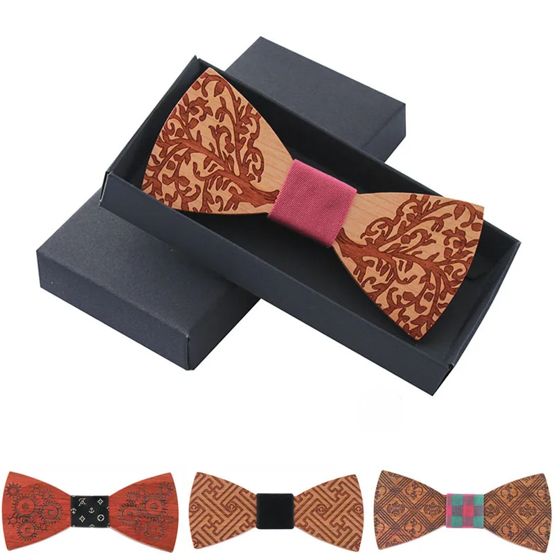 VEEKTIE 2018 новые дизайнерские галстуки-бабочки из дерева 100% натуральная древесина