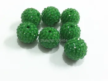 20mm 100pcs/lot Dark Green Beads With Clear Resin Rhinestone Ball Beads,Chunky Beads For Kids Jewelry Making
20mm 100pcs/lot Dark Green Beads With Clear Resin Rhinestone Ball Beads,Chunky Beads For Kids Jewelry Making