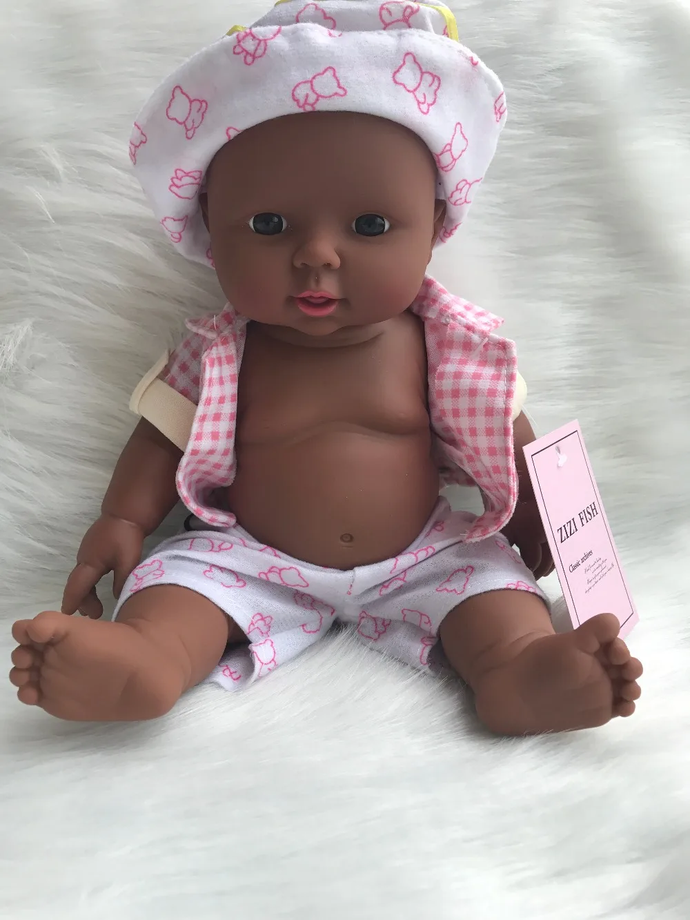 African Doll Black Skin Reborn Baby Doll Soft Vinyl Silicone Lifelike Alive Babies Toys for Kids Girls Birthday Christmas Gift
African Doll Black Skin Reborn Baby Doll Soft Vinyl Silicone Lifelike Alive Babies Toys for Kids Girls Birthday Christmas Gift