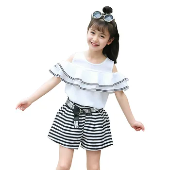 Summer Girls Sets Two Pieces Kids Clothes Set T Shirt & Pants stripe Children Clothing 4 5 6 7 8 9 10 11 12 13 14 Years
Summer Girls Sets Two Pieces Kids Clothes Set T Shirt & Pants stripe Children Clothing 4 5 6 7 8 9 10 11 12 13 14 Years
