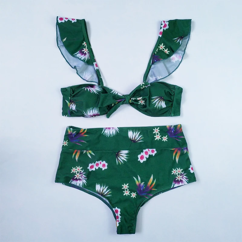 New Sexy Green Floral Print Bikini Women Swimsuit Bow Knot Bathing Suit S-XL Girl Backless Padded Swimwear Straps Bikini Set
New Sexy Green Floral Print Bikini Women Swimsuit Bow Knot Bathing Suit S-XL Girl Backless Padded Swimwear Straps Bikini Set