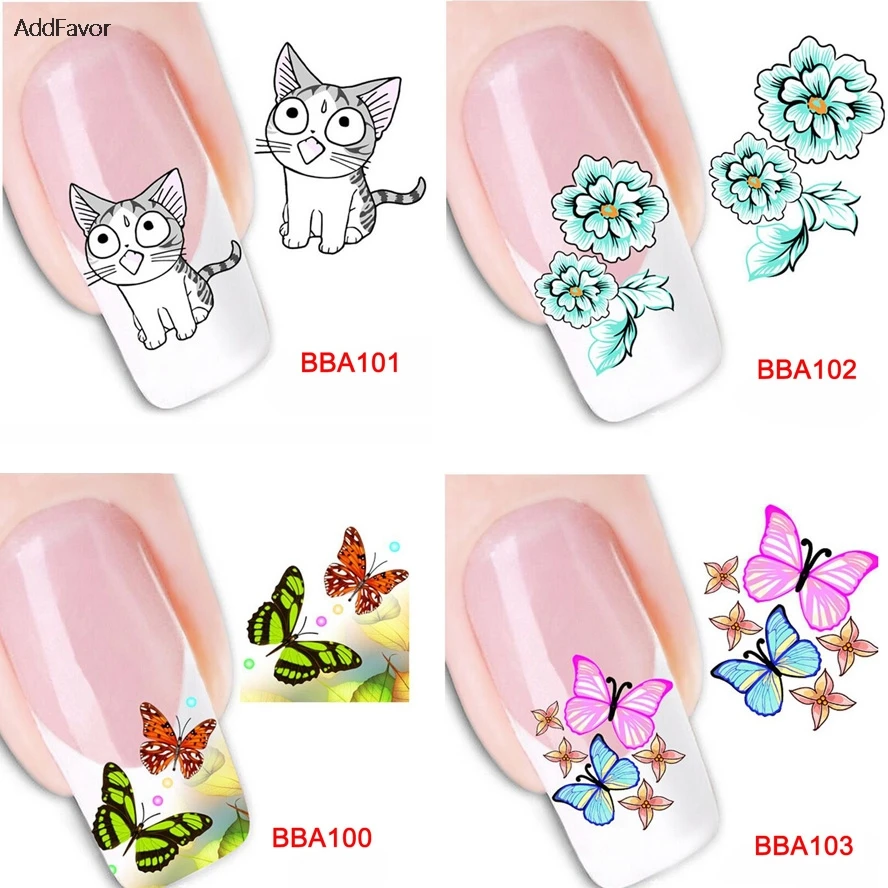 AddFavor 8 Sheets Custom Nail Art Stickers Decals Butterfly Flower Daisy Cat French Fingernail Nail Art Stickers Decal Tools
AddFavor 8 Sheets Custom Nail Art Stickers Decals Butterfly Flower Daisy Cat French Fingernail Nail Art Stickers Decal Tools