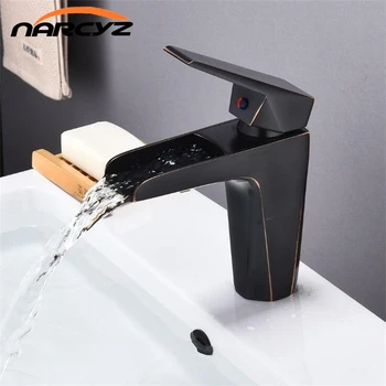 Waterfall personality brass above counter basin wash basin bathroom cabinet faucet bathroom European black paint faucet B571
Waterfall personality brass above counter basin wash basin bathroom cabinet faucet bathroom European black paint faucet B571