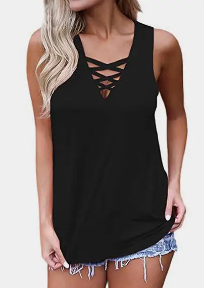 Summer Women Solid Criss-Cross Casual Tank Sexy festival tops 3xl ladies Black Red Sleeveless t shirt Femme korean clothes 2019
Summer Women Solid Criss-Cross Casual Tank Sexy festival tops 3xl ladies Black Red Sleeveless t shirt Femme korean clothes 2019