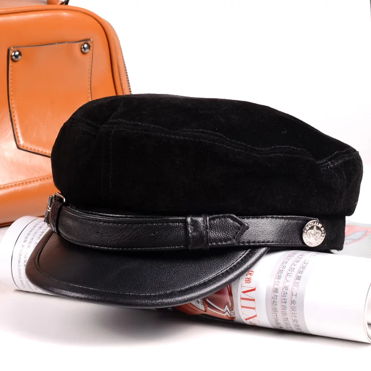 RY956 NEW 2019 Spring Genuine Leather Suede Navy Military Black Hats For Men Women Retro Belt Moto GP Fitted Casquette Gorro
RY956 NEW 2019 Spring Genuine Leather Suede Navy Military Black Hats For Men Women Retro Belt Moto GP Fitted Casquette Gorro