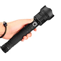 Baton - XHP90 LED Flashlight Zoom USB Rechargeable Power Display Powerful Torch 18650 Handheld Light