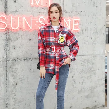 Women Thick section Blouses Fashion Long Sleeve Turn Down Collar Office Shirt Plaid Blouse Shirt Casual Tops Blusas Femininas
Women Thick section Blouses Fashion Long Sleeve Turn Down Collar Office Shirt Plaid Blouse Shirt Casual Tops Blusas Femininas