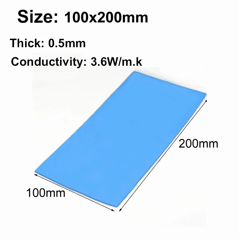 100mm*200mm 3.6W/m.k High quality Silicone Thermal Pad heatsink Cooling pads for CPU GPU VGA Chip CPU cooling pad
100mm*200mm 3.6W/m.k High quality Silicone Thermal Pad heatsink Cooling pads for CPU GPU VGA Chip CPU cooling pad