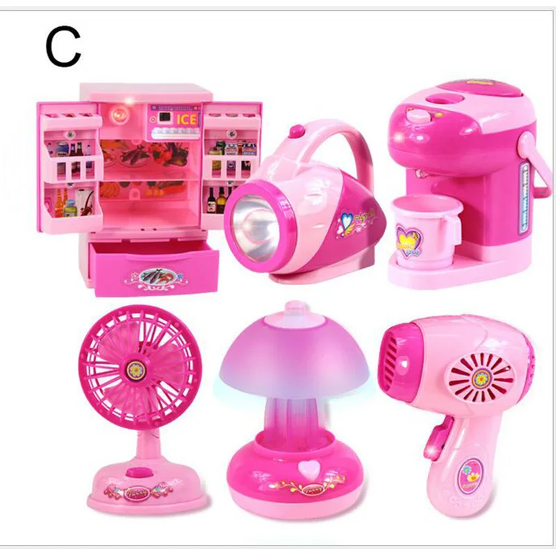 6PCS Pink Pretend Play Household Appliance Kitchen Toys Gifts Refrigerator Flashlight Fan Lamp Hair Dryer Water dispenser
6PCS Pink Pretend Play Household Appliance Kitchen Toys Gifts Refrigerator Flashlight Fan Lamp Hair Dryer Water dispenser