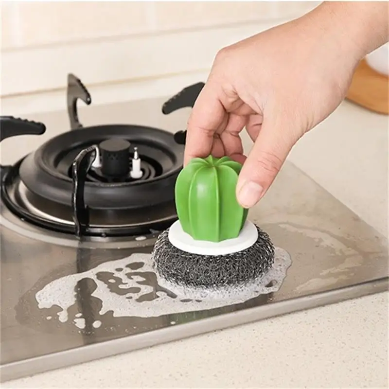 1 Pcs Cactus Stainless Steel Wire Ball Creative Kitchen Handle Decontamination Dishwashing Pot Cleaning Brush Tool
1 Pcs Cactus Stainless Steel Wire Ball Creative Kitchen Handle Decontamination Dishwashing Pot Cleaning Brush Tool