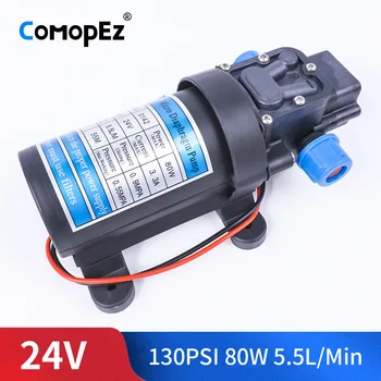 DC 24V 80W 130PSI 5.5L/Min Electric Diaphragm Pump Self-Priming Booster Home Garden Return Control Car Wash
DC 24V 80W 130PSI 5.5L/Min Electric Diaphragm Pump Self-Priming Booster Home Garden Return Control Car Wash