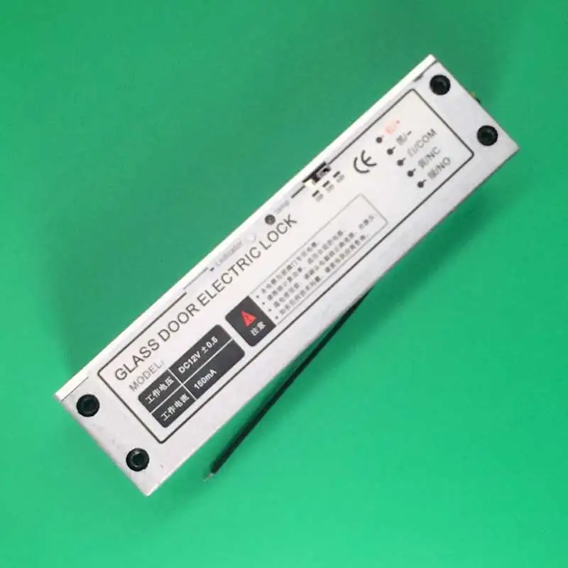 Frameless Glass Door Access Control Electric Drop Bolt Door Lock With NO NC COM Output And Time Delay