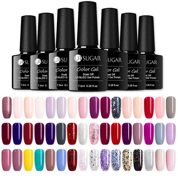 UR SUGAR 7.5ml Color Gel Nail Polish Semi Permanent Glitter Sequins Soak Off UV LED Gel Varnish Nail Art Gel varnish
UR SUGAR 7.5ml Color Gel Nail Polish Semi Permanent Glitter Sequins Soak Off UV LED Gel Varnish Nail Art Gel varnish