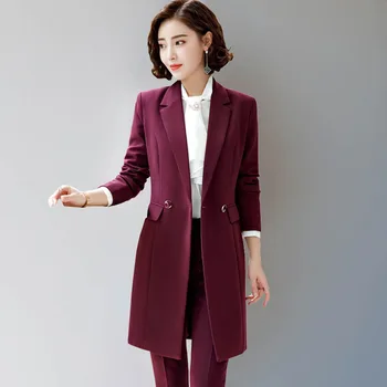 Customized new women's long section fashion slim suit two-piece suit (jacket + pants) women's business formal suit suit
Customized new women's long section fashion slim suit two-piece suit (jacket + pants) women's business formal suit suit